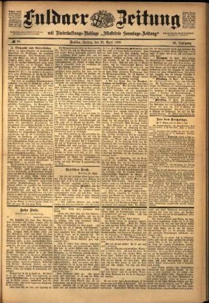 Ausgabe vom Freitag, den 29. April 1898.