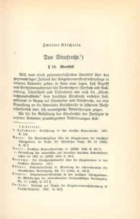 Zweiter Abschnitt. Das Strafrecht