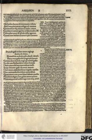 [E]xtremum hunc Arethusa. Gallus poeta eximius fuit quod Euphorionem in latinum transtulit.