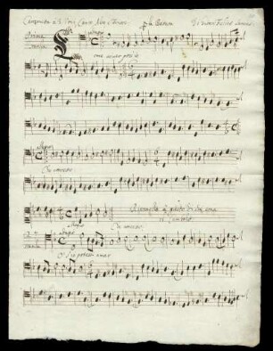 per la Battuta mit Anmerkung: Ritornello à gusto di chi sona il Cembalo