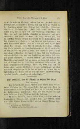 ¬Eine¬ Bemerkung über die Offiziere als Erzieher des Volkes