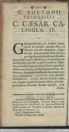C. Caesar Caligula IV.