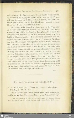 40. Anwendungen der Elektricität