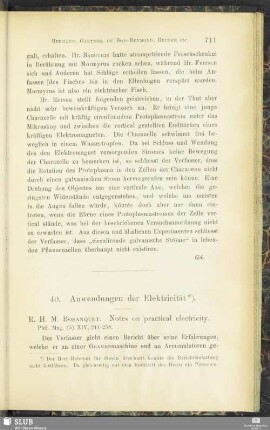 40. Anwendungen der Elektricität