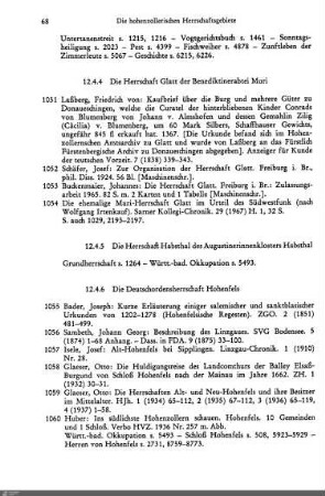 12.4.4 Die Herrschaft Glatt der Benediktinerabtei Muri