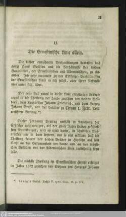 II. Die Ernestinische Linie allein