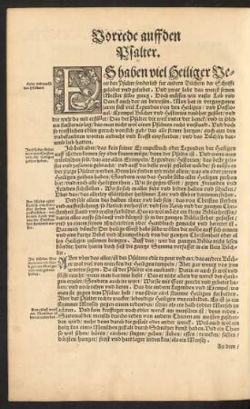 Vorrede auff den Psalter.