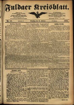 Ausgabe vom Dienstag, den 25. Februar 1908.