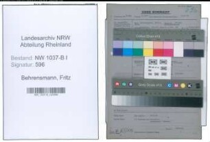 Entnazifizierung Fritz Behrensmann , geb. 01.06.1897 (Arbeiter)