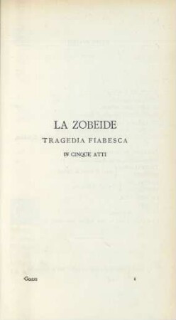[Le fiabe di Carlo Gozzi]