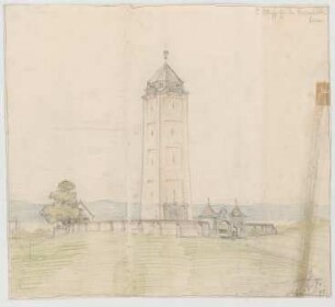 Fischer, Theodor; Berg am Starnberger See - Rottmannshöhe (Bayern); Bismarckturm - Perspektive