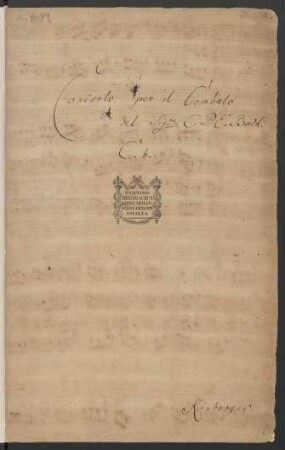 Konzerte; cemb, strings, bc; c-Moll; H 407; Wq 5