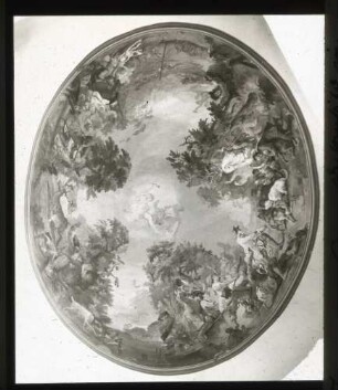 Schloß, Deckenbild im Treppenhaus