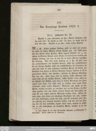 XVI. Am Sonntage Cantate 1823.