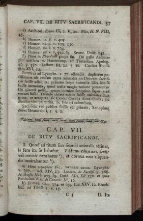 Cap. VII. De Ritu Sacrificandi – Cap. VIII. De Lustrationibus