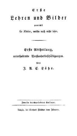 1: Unterhaltende Verständesbeschäftigungen