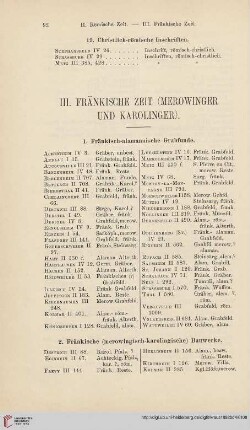 III. Fränkische Zeit (Merowinger und Karolinger)