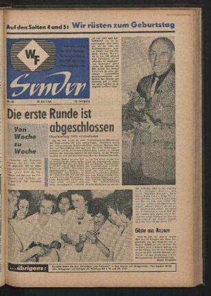Betriebszeitung 'WF-Sender', Nr.30/1964 (30. Juli 1964)