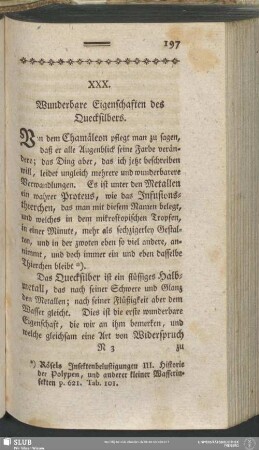 XXX. Wunderbare Eigenschaften des Quecksilbers