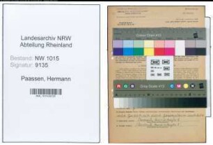 Entnazifizierung Hermann Paassen , geb. 06.05.1888 (Richtmeister)