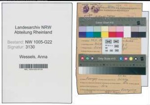 Entnazifizierung Anna Wessels , geb. 24.04.1900 ()
