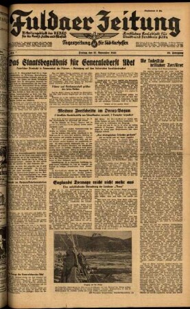 Ausgabe vom Freitag, den 21. November 1941.