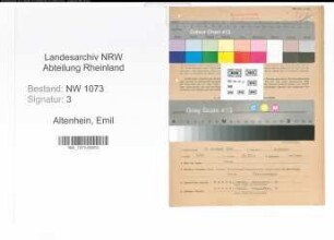 Entnazifizierung Emil Altenhein , geb. 05.10.1902 (Dentist)
