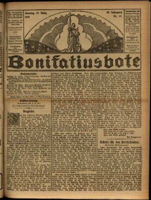 Erste Ausgabe vom Sonntag, den 18. März 1923.