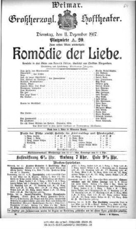 Komödie der Liebe