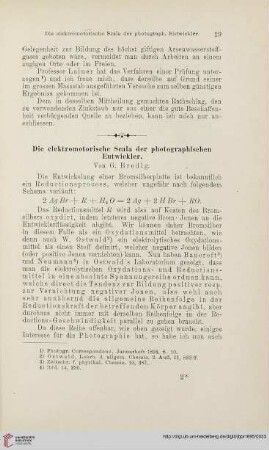 Die elektronische Scala der photographischen Entwickler