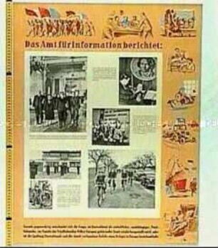 Propagandaplakat zum 'friedlichen Aufbau des Sozialismus in der DDR'