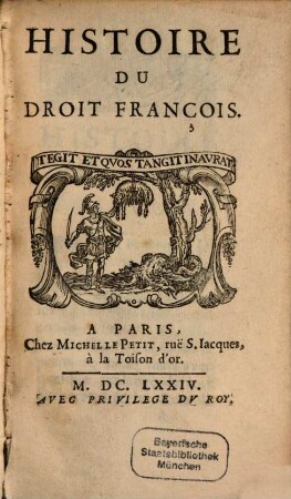 Histoire du droit françois