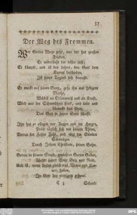 Der Weg des Frommen.
