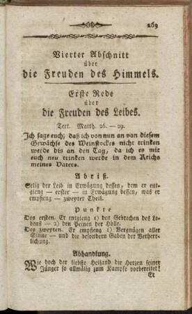 Vierter Abschnitt über die Freuden des Himmels.
