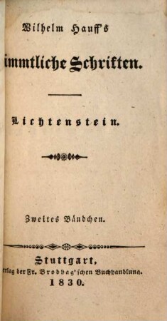 Wilhelm Hauff's sämmtliche Schriften, 3