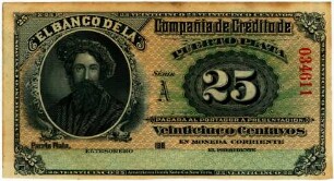 Geldschein, 25 Centavos, 1880 - 1889?