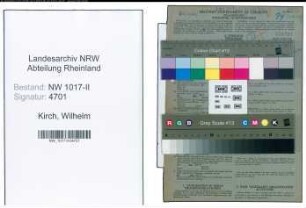 Entnazifizierung Wilhelm Kirch , geb. 26.11.1889 (Postbeamter)