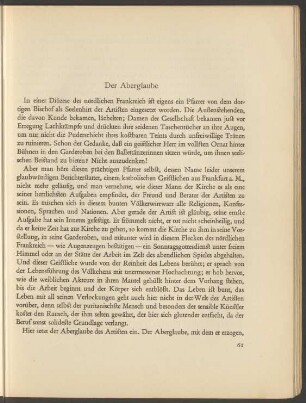 Der Aberglaube