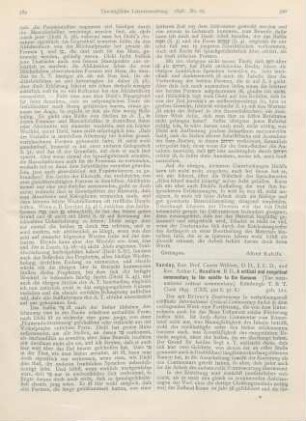 590-594 [Rezension] Sanday, William, A critical and exegetical commentary to the epistle to the Romans