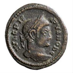 Münze, Follis, Aes 3, 323 - 324 n. Chr.