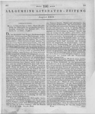 Herbart, J. F.: Kurze Encyklopädie der Philosophie aus practischen Gesichtspunkten. Halle: Schwetschke 1831
