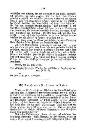 Turnfahrten für Elementarschulen : [V. Elementarschulwesen]