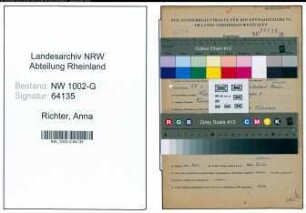 Entnazifizierung Anna Richter, geb. 27.01.1896 (Schneiderin)