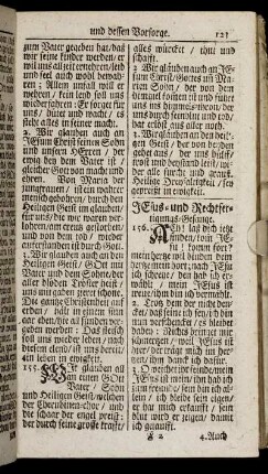 Jesus- und Rechtfertigungs-Gesänge. - Vom H. Abendmahl des Herrn.