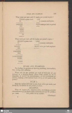 Rules and examples