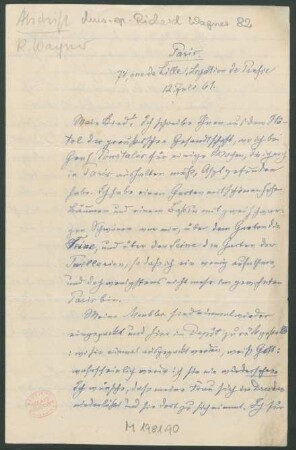 Brief an Unbekannt : 12.07.1861