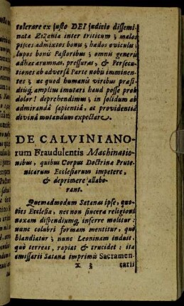 De Calvinianorum Fraudulentis Machinationibus [...]