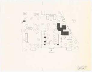 Evangelisches Diakonissenkrankenhaus Bethanien, Berlin-Kreuzberg Umbau. Hauptgebäude: Lageplan Zielplanung 1:500 (Lichtpause von Inv.Nr. 36437)