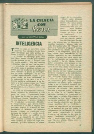 Inteligencia : La ciencia con soda