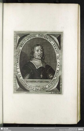Diedericus a Kracht, Sac: Caes: Regiaeq[ue] Maiest: Peditum Colonellus Et P:T: Commendans Wratislaviensis